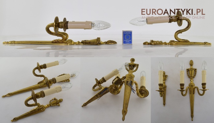 antyczne lampy złote